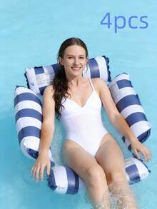 1pc/3pcs/4pcs/5pcs Summer Adult 4-In-1 Multifunctional Inflatable Pool Float Hammock, Unisex, Beach Pool Floating Hammock Inflatable Float, Family Pool Party, Water Leisure Game Equipment Accessories Props, Inflatable Raft, Can Lie Or Sit Water Resting Stress Relief Equipment - Royal Blue - View 6