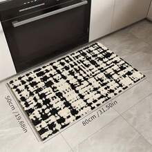 1pc Modern Geometric Pattern Kitchen Floor Mat Room Decor Carpet, All-Season Comfortable Foot Mat, Absorbent Anti-Slip Quick-Drying, Stain-Resistant Easy To Clean, Suitable For Kitchen, Dining Room, Entrance, Laundry Room, Hallway, Bathroom, Study And Other Locations. - Multicolor - View 12