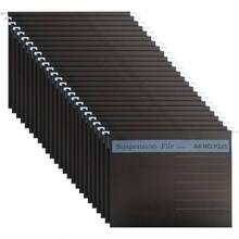 - Paquete de 25 carpetas colgantes para archivos, soporte para archivos de suspensin A4, carpetas organizadoras para colgar, archivadores con pestaa y etiqueta para la escuela, hogar, - negro - - Ver 1