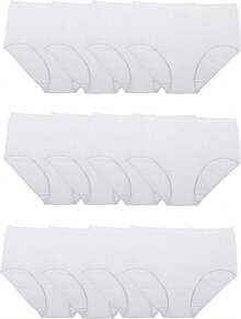 Fruit of the Loom Eversoft - Ropa Interior de algodón sin Etiquetas y Transpirable, Disponible en Tallas Grandes Ropa Interior para Mujer - illos - Algodón - Paquete de 10 - Neutros surtidos - Ver 11