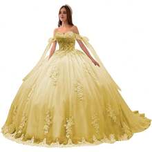 Vestidos de quinceañera de lujo con hombros descubiertos y apliques de encaje hinchado, vestido de baile precioso dulce 16 vestidos - Borgoña Deep - Ver 22