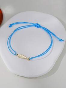 Women's Dainty Fish Charm Adjustable Anklet, Beach Vacation Party Everyday Accessory, Minimalist Style, Fashion Jewelry - Multicolor - View 5