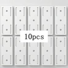 5pcs/10pcs Self-Adhesive Power Strip Holders - Wallmount, Damage-Free Removable And Durable Plastic - Space-Saving Organizer, Utility Hooks, Power Cord Clips For Home Office, Minimalist Design, No Drilling Required, Practical Hooks - White - View 11