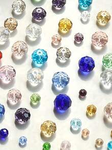 1 Caja de Juego de Cuentas de Cristal AB - Tamaños Surtidos 3/4/6/8/10mm, Cuentas Espaciadoras Facetadas para Hacer Joyas DIY, Pulseras & Colgantes - A - Ver 2