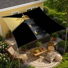 1pc Lighthouse Pattern Sunshade Canopy, Modern Style, Colorful, Large Size, UV Protection, Sturdy And Durable, Easy To Install, Suitable For Beach, Garden, Patio, Includes Rope - Multicolor - View 8