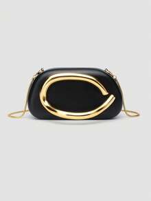1 Piece Acrylic Clutch Bag, For Valentine's Day, Comfortable And Fashionable, Elegant Handbag, Personalized Gift Option, 2025 Accessory, Fashion Style Suitable For - 黑與白 - 查看 1