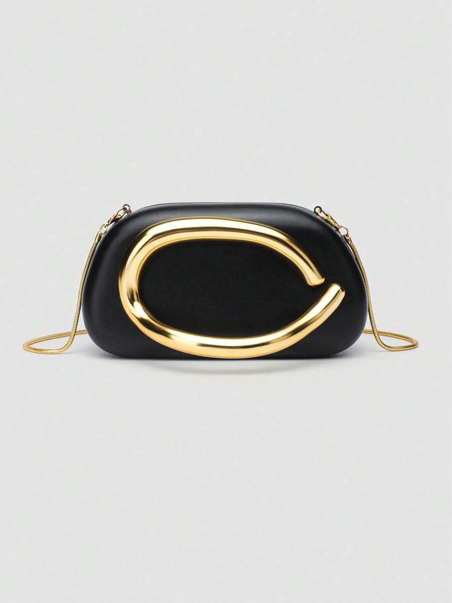 1 Piece Acrylic Clutch Bag, For Valentine's Day, Comfortable And Fashionable, Elegant Handbag, Personalized Gift Option, 2025 Accessory, Fashion Style Suitable For - 黑與白 - 查看 1