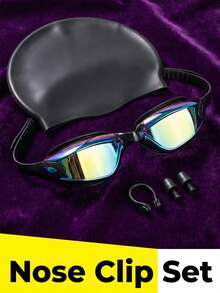 Streamlined Swim Goggles With Comfortable Nose Clip And Ear Plugs Set Stretchy Swim Cap For Vacation Cruisers Ergonomic Adult Swim Goggles To Hold Clear Vision Under Water Beach Essentials Swimming Pool Stuff Vacation Accessories For Women - Swimming Goggles - View 7