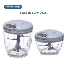 500/900ML Manual Pull-Cord Food Chopper With 5-Blade Multi-Function Vegetable Processor, Durable Portable Hand-Pull Meat Grinder, Suitable For Onion, Garlic, Chili, Nuts And Meat, Dicing And Slicing Tool For Salad, Seasoning, Filling, Pureed Food, Easy To Clean - Multicolor - View 18