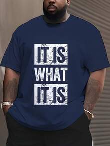 Men's Summer  T-Shirt, Artistic Style T-Shirt, Casual And Comfortable Men's T-Shirt, PLUS SIZE - Black - View 8