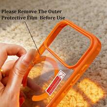 Phone Case - Luxury Transparent Magnetic Wireless Charging Phone Case, Compatible With 17 Pro Max Air 16 15 14 13 Pro Max Transparent 17 Promax Phone Case, Slim Soft Edge Hard Shell Shockproof Back Cover 17 Pro Max Case 17 Pro Case 17 Case 16 Case CteGlodrix - Orange - View 4