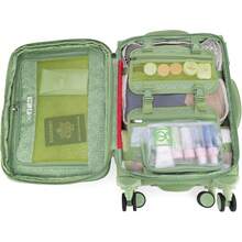 Cloe - Maleta Chica 20 plg de Cabina Textil Expandible color Rosa Para Mujer - Verde - Ver 6