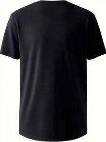 Camiseta casual para hombre con estampado de anzuelos Gamakatsu, estampado de doble cara a, ligera y elástica, corte regular, adecuada para ropa casual de verano,  de moda - Negro - Ver 2