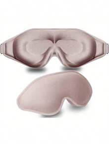1pc 3D Silk Eye Mask, Suitable For Sleep, Night Travel, Napping, Good Light Blocking Effect, Soft And Comfortable, Suitable For Bedroom, Travel, Office, School, Back To School Supplies - Multicolor - View 12
