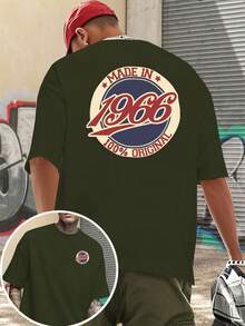 Camiseta de manga corta para hombre, estilo% de 1966, estampada por ambos lados. - Negro - Ver 9