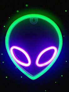 1個 LED 外星人/火箭/行星造型霓虹燈含掛鉤,壁掛式,USB與電池供電,土星霓虹燈,適用於兒童房、臥室、牆面、派對、學生宿舍、遊戲室、婚禮裝飾,亦可作為送給朋友或兒童的生日禮物 - 白色 - 查看 11