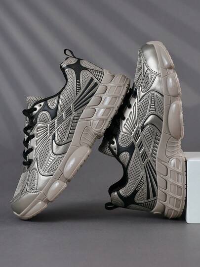 Men's Athletic Shoes, Casual Running Shoes, Jogging Shoes, Walking Shoes, Low-Top Fashion Gradient Color Sneakers, Tennis Street Style