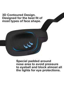 One-Eye Full Coverage Eye Patch For All Seasons, Weak Vision And Strabismus Training Single Eye Occlusion Patch, Solid Color Party ABS Plastic (ABS Resin),Halloween - Black - View 5