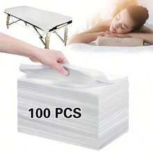 20/100pcs Disposable Bed Sheets, Suitable For Beauty Salon, Spa Massage Services, Non-Woven Breathable Bed Sheets, Size 80*180 Cm, Applicable For Tablecloth, Eyelash Extensions, Tattoo, Travel And Other Fields. - White - View 10