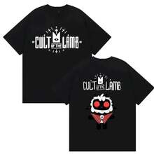 Camisetas de moda Y2k, regalo para fans del juego 'Cult Of The Lamb', camisetas de algodón con estampado casual oversize, unisex - 2 - Ver 2