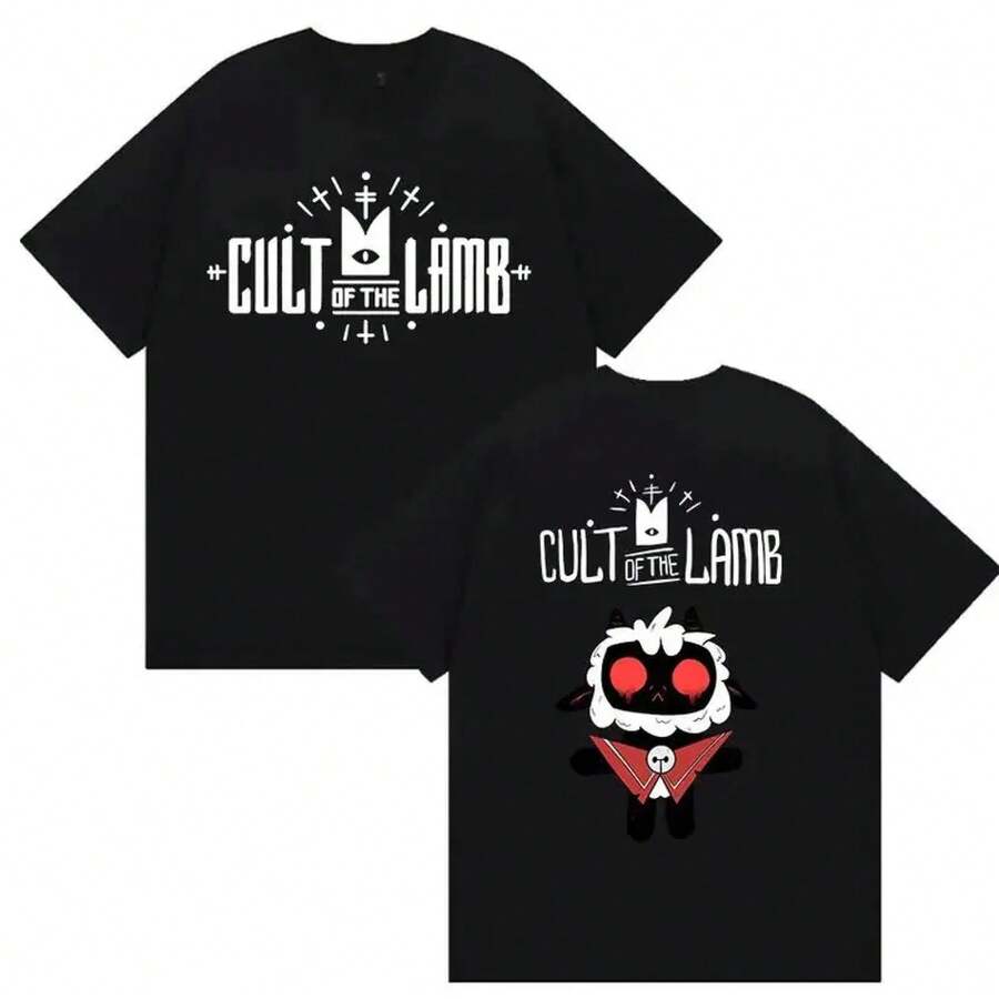 Camisetas de moda Y2k, regalo para fans del juego 'Cult Of The Lamb', camisetas de algodón con estampado casual oversize, unisex