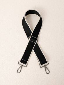Correa de cincha ancha con borde blanco y contraste de color minimalista, hebilla de metal ajustable con alivio de presión, correa de repuesto versátil para bolso de un solo hombro y bandolera, accesorio de bolso multicolor - Multicolor - Ver 13