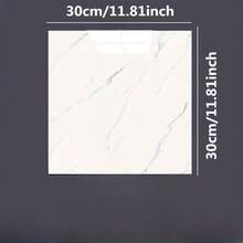 20pcs Self-Adhesive Marble Pattern Wall Stickers - PVC Material, Smooth Surface, Cuttable And Peelable, Multi-Color Style Design, Suitable For Home Decor Kitchen And Bathroom, Living Room Bedroom Wall Stickers - Multicolor - View 4