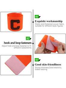 Adjustable Elastic Captain Armband With Letter "C" Multiple Colors Captain Armband For Matching Team Sports Games And Training To Clearly Identify Team Captain Position And Facilitate Activities Team Sports Essential Accessories - Multicolor - View 8