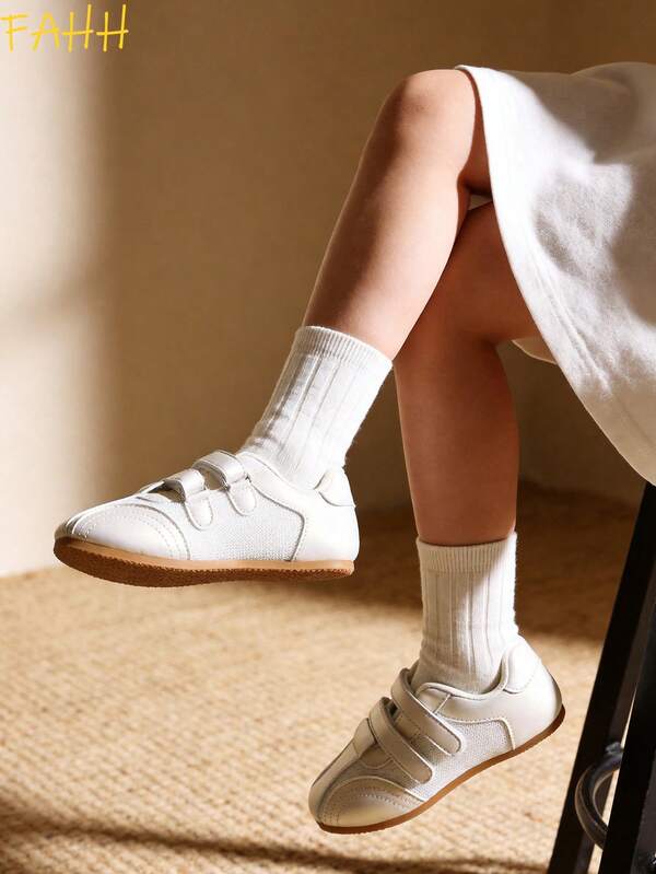 1 Pair Fashionable Minimalist Sports Children's Casual Flat Sneakers, Suitable For Sports, Suitable For Outdoor Activities, Wearable All Seasons