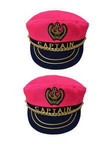 1pc/2pcs Unisex Embroidered Captain Hat, Uniform Prop Captain Hat, Suitable For Party Accessories - Style D - View 15