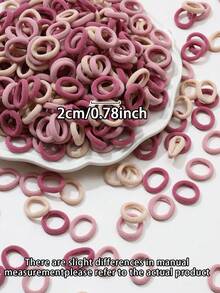 299pcs Large Capacity Hair Ties - Colorful High Elasticity Damage-Free Hair Bands, Super Value Family & Kids Set - Multicolor - View 2