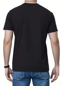 Black Graphic T-Shirt With The Message "Beware Of Those You Trust, Salt And Sugar In Sight" - Unisex Casual Short-Sleeved Crew Neck T-Shirt, Soft, Breathable And Comfortable, Loose-Fitting Top - 黑色 - 查看 3