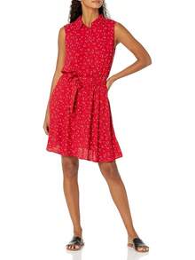 Vestido Camisero Tejido Sin Mangas para Mujer de  Essentials - Azul aguamarina, amapola - Ver 1
