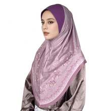 Jilbab Bermotif, Warna Polos Elegan, Desain Tipis, Jilbab Minimalis untuk Sehari-hari - 6# Cokelat Mocha - View 19