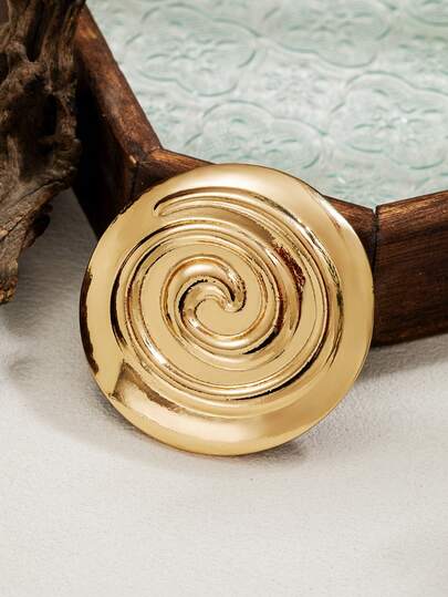 1 pieza Broche de forma geométrica espiral asimétrica, adecuado para el estilo de moda elegante de mujer, se puede combinar con vestidos, mochilas, bufandas y otros accesorios, como accesorio decorativo, adecuado para el uso diario, fiestas y ocasiones nocturnas