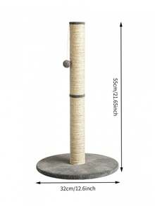 Vertical Sisal Cat Scratching Post - Equipped With Hanging Plush Ball, Stable Round Base, Scratch And Wear Resistant, Indoor Kitten Climbing Tower, Anti-Slip Cat Nail Grinding Toy - Multicolor - View 8