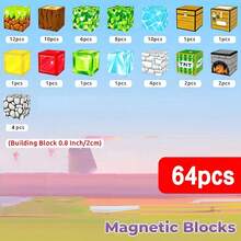 1pc Unisex Magnetic Building Blocks Toy - Explore Stacking Puzzle Toy. Surprise Gift For Christmas, Halloween And Children's Day. Random Color - Multicolor - View 6
