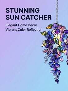 1/2 Stücke Hängender Sonnenfänger mit Glyzinienblüten, geeignet für Innenfenster, Balkon, Garten, Terrasse und Wohnzimmer, perfekt als Einweihungsgeschenk, Frühlingsgartenparty, Geburtstagsgeschenk, Hausrenovierung, Gartenhochzeit und andere Anlässe mit Blumenmotiv - Verschiedenfarbig - Übersicht 5
