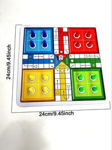 LUDO 經典骰子遊戲，適合 2-4 人旅行使用，互動式桌上遊戲，完美適合家庭聖誕節、萬聖節遊戲之夜 - 彩色 - 查看 3