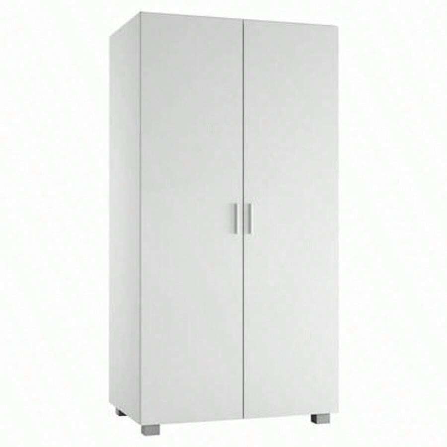 Kids 2-Door Wardrobe - White - View 1