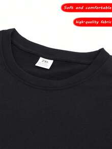 Funny German Text Penguin Graphic T-Shirt - "BEVOR DU FRAGST NO" Funny Saying With Cute Animated Penguin In Fashion Glasses - Regular Fit Crew Neck Te - 黑色 - 查看 6
