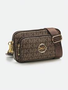 Tas Bahu Wanita Motif Hewan Retro Modis, Tas Persegi dengan Pola Huruf, Cocok untuk Belanja, Tas Tangan Wanita Motif Hewan, Warna Solid, Tahan Air, Bahan PU Klasik Baru 2026, Tahan Air, Tahan Air, Desain Belah Ketupat, Cocok untuk Belanja, Tas Tangan Wanita Motif Hewan - Kopi - View 4