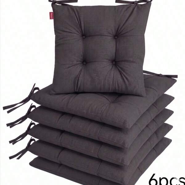 6 Pcs Comfortable Indoor & Outdoor Seat Pads For Kitchen, Dining, Garden, Balcony & Patio Chairs