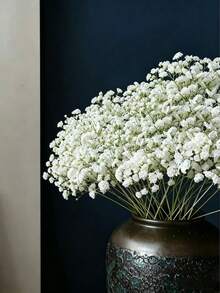 40 piezas/20 piezas/10 piezas/1 pieza Flores artificiales de aliento de bebé blanco, sueltas, adecuadas para decoración del hogar, decoración de mesa, arreglo floral DIY, boda, decoración de jardín, boda, ramo, decoración de jarrón, fiesta del Día de San Valentín, habitación, decoración de sala de estar, decoración de otoño - Blanco - Ver 9