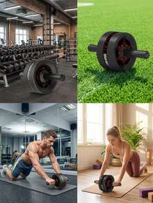 Roda Penggulung Perut Ergonomis Serbaguna dengan Pegangan Lembut untuk Mencegah Kelelahan Tangan - Peralatan Latihan Lantai untuk Binaragawan, Roda Penggulung Perut Tebal Tanpa Suara untuk Ruang Keluarga, Peralatan Gym Rutin untuk Wanita, Latihan Kebugaran, Olahraga. - Roda perut - View 9