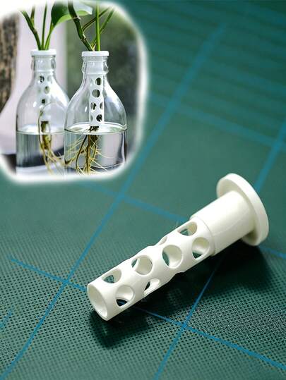 3pcs/1set White Plastic Hydroponic Planting Basket, Hydroponic Planting Set, Hydroponic Planting Basket, Hydroponic Planting Tool, Suitable For Glass Bottles And Other Bottle Mouths, 1pc