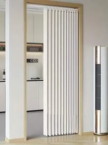 Minimalist Style Louvered Door Curtain With Hooks And Storage Straps. Very Suitable For Use In Living Rooms, Bedrooms, Or Kitchens. The Design Is Simple And Easy To Maintain, Suitable For Year-Round Use, And Has Durability And A Long Service Life. - D - View 4