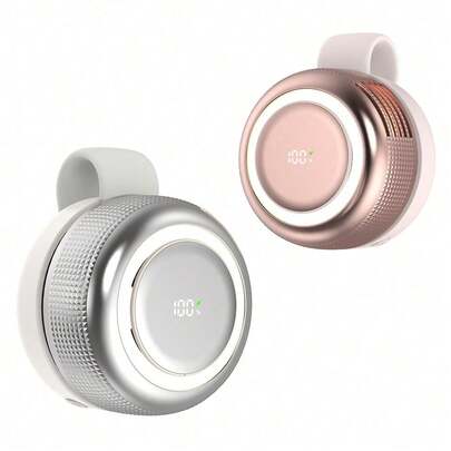 SULVGO Ventilador portátil multifuncional con luz nocturna: aspas turbo ajustables 360°, viento fuerte, bajo ruido, batería recargable de 2000mAh, diseño de clip/colgar, luz ambiental de 3 colores y 3 niveles de brillo, pantalla de visualización, clip de silicona con memoria para uso en la cintura/exterior