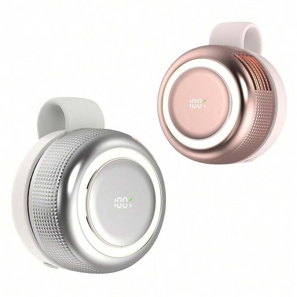SULVGO Ventilateur portable multifonction avec lumière de nuit : pales turbo réglables à 360°, vent puissant, faible bruit, batterie rechargeable 2000mAh, conception clip/accroche, lumière d'ambiance 3 couleurs 3 niveaux de luminosité, affichage écran, clip en silicone à mémoire pour utilisation à la taille/en extérieur