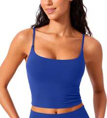 CRZ YOGA Butterlift Sujetador Deportivo de Cuello Redondo para Mujer - Tirantes Ajustables en La Espalda - Rojo Profundo - Ver 9